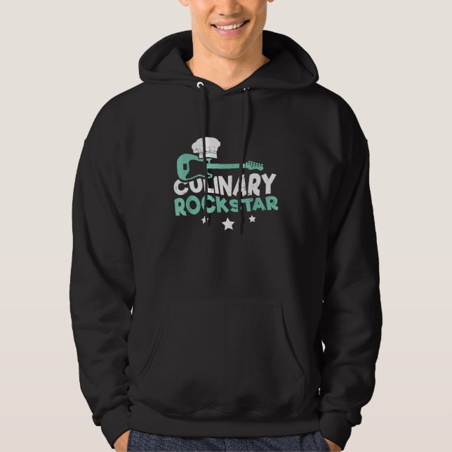 Cooking Koch Kulinarischer Rockstar I Playing Guit Hoodie (Vorderseite)