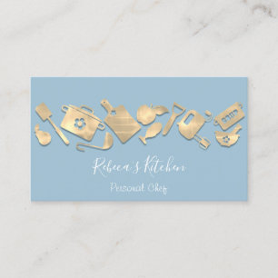 Cooking Koch Restaurant Catering GoldLogo QR Code Visitenkarte