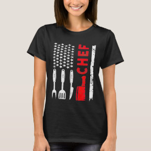 Cooking Koch Vintag US Flag Koch Bester T-Shirt