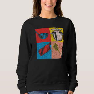 Cooking Meal Hobby Cook Gourmet Food Pop Art Koch Sweatshirt
