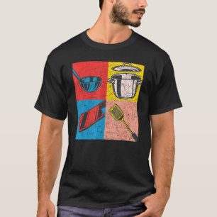 Cooking Meal Hobby Cook Gourmet Food Pop Art Koch T-Shirt