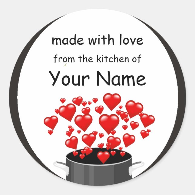 Cooking mit iI Liebe Aufkleber (Vorderseite)