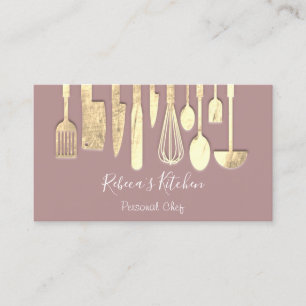 Cooking Personal Koch Restaurant Catering Rose Visitenkarte