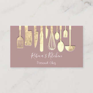 Cooking Personal Koch Restaurant Catering Rose Visitenkarte
