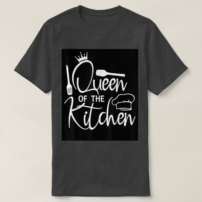 Cooking Queen Kitchen Koch Hat Kochen Kulinarische T-Shirt (Design vorne)
