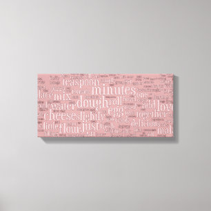 Cooking related word Cloud Wall Leinwände Art Leinwanddruck