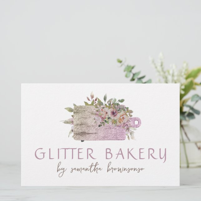 Cooking Sparkeller Rose Gold Backen Briefpapier (Stehend Vorderseite)