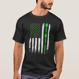 Cooking St Patrick's Day Vintag Irish American Fl T-Shirt
