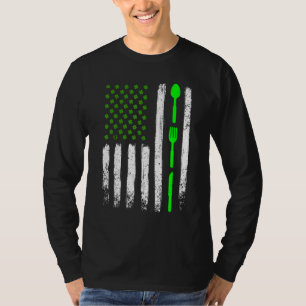 Cooking St Patrick's Day Vintag Irish American Fl T-Shirt