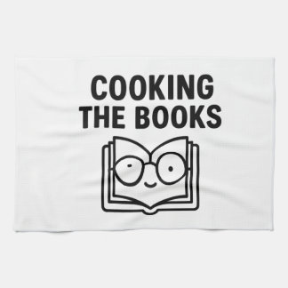 Cooking the Books - Funny Accounting Pun Geschirrtuch