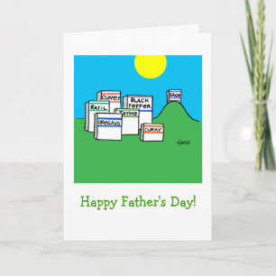 Cooking Theme Humorous Fathers Day Spices Cartoon Karte