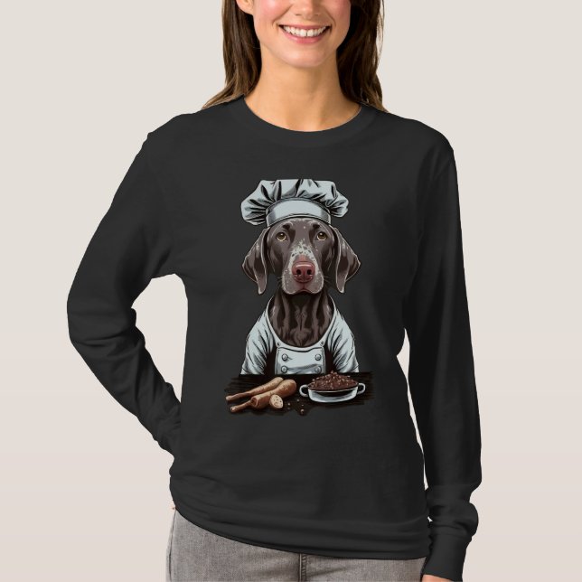 Cooking Weimaraner Restaurant cook on Weimaraner c T-Shirt (Vorderseite)