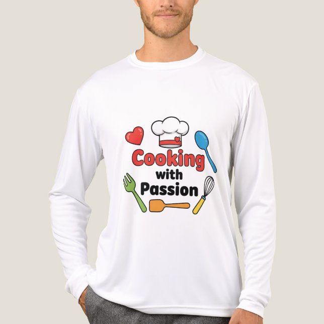 Cooking with Passion – Cute Chef Life T-Shirt Tri-Blend Shirt (Vorderseite)