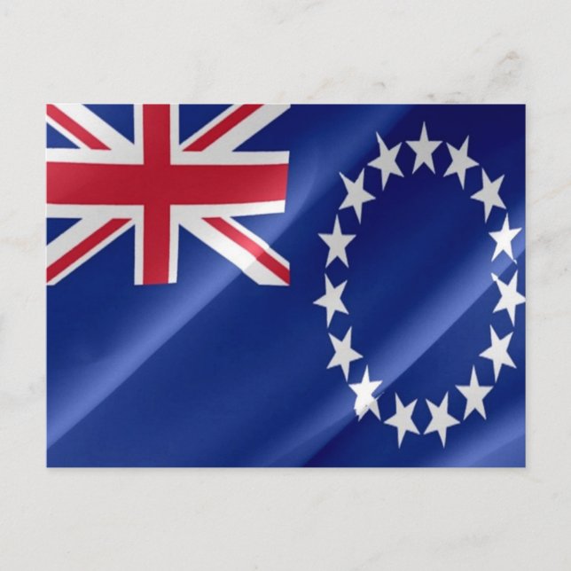 Cookinseln - Flag Wave - Postkarte (Vorderseite)
