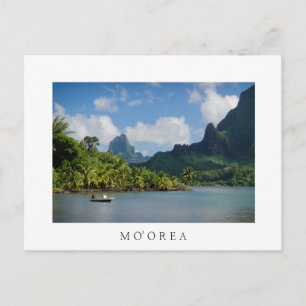 Cook's Bay, Moorea weiße Textkarte Postkarte