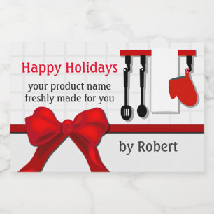 Cooks Christmas Gift Jar Label Lebensmitteletikett