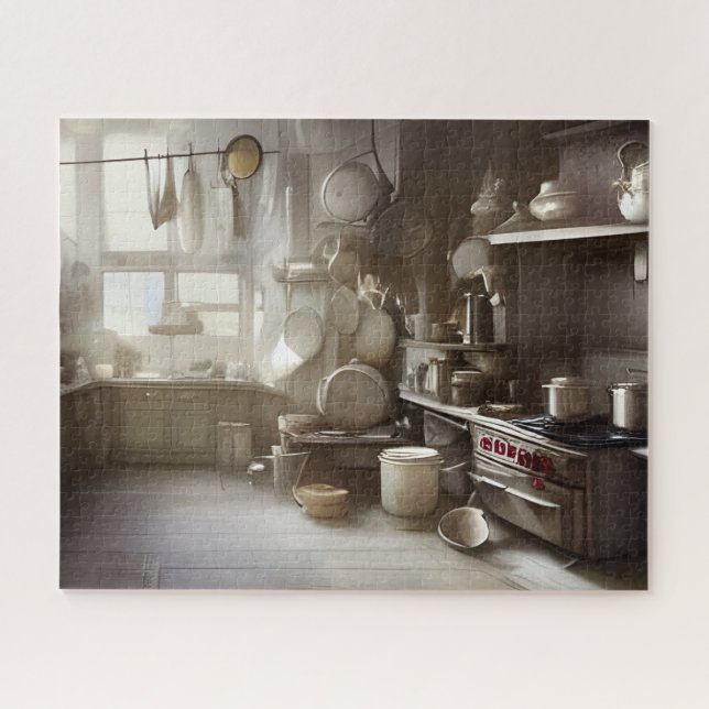 Cook's Kitchen Scene Digital Art Puzzle (Horizontal)