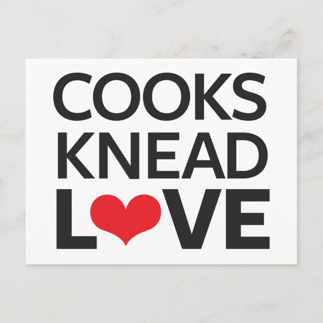 Cooks Knead Liebe Postkarte (Vorderseite)