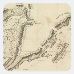 Cooks River, Alaska Quadratischer Aufkleber