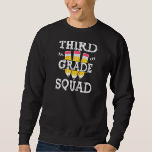 Cool 3rd Grade Squad Team Back To School Graduatio Sweatshirt