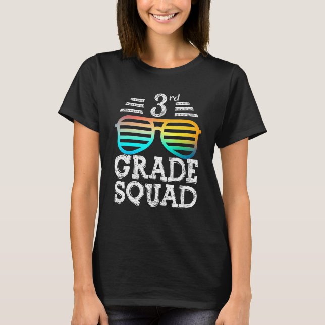 Cool 3rd Grade Squad Team Back To School Graduatio T-Shirt (Vorderseite)