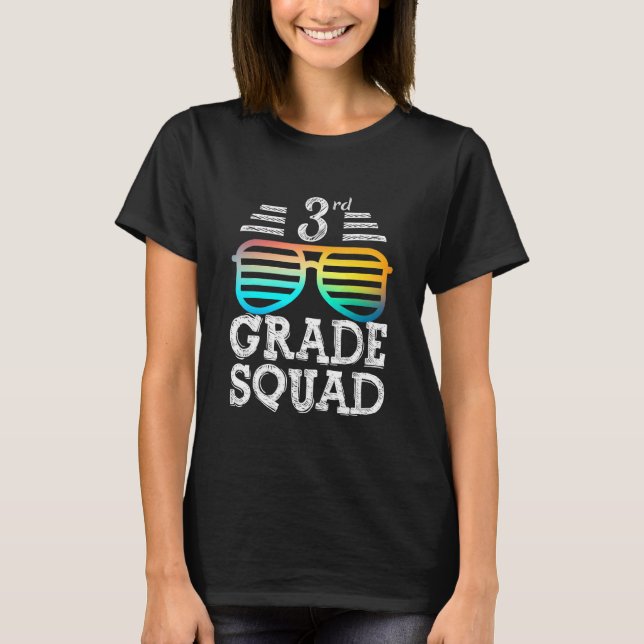 Cool 3rd Grade Squad Team Back To School Graduatio T-Shirt (Vorderseite)