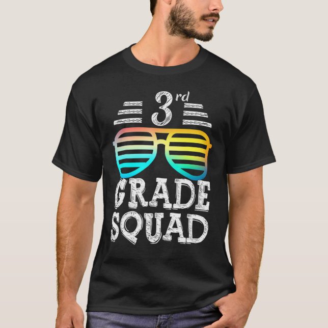 Cool 3rd Grade Squad Team Back To School Graduatio T-Shirt (Vorderseite)