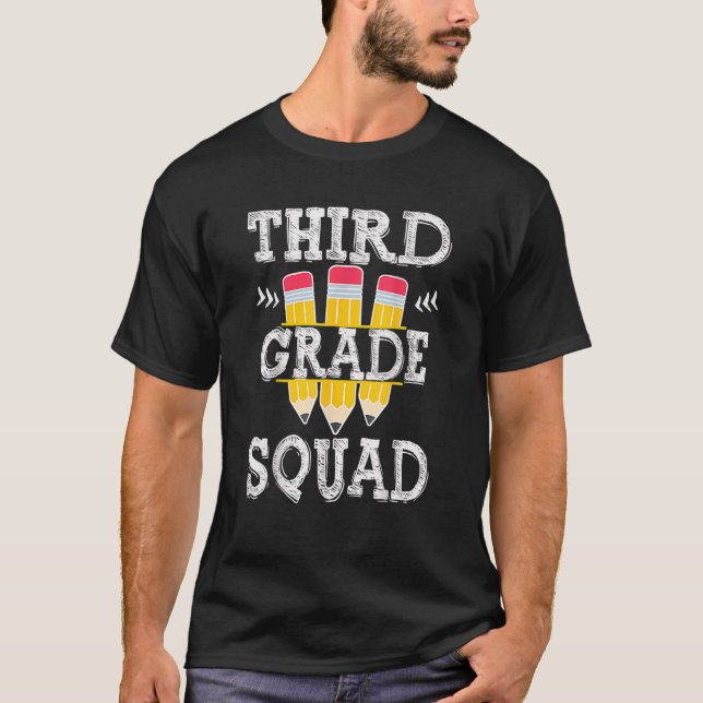 Cool 3rd Grade Squad Team Back To School Graduatio T-Shirt (Vorderseite)