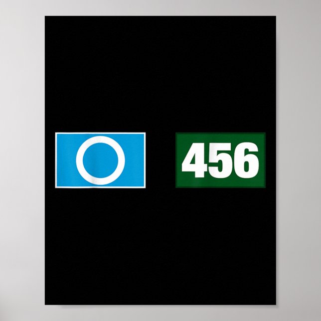 Cool 456 Code-Nummer O Say Yes Illustration Graphi Poster (Vorne)