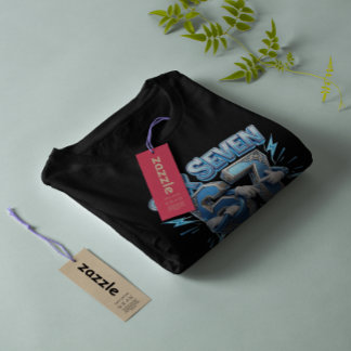 Cool 67 Meme Six Seven Blue Cartoon Characters T-Shirt