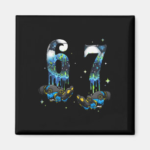 Cool 67 Six Seven Meme Fußball Drip Jungen K Magnet