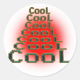 cool-7 runder aufkleber