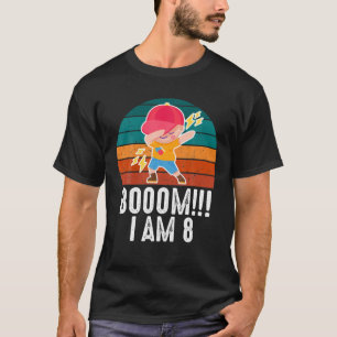 Cool 8 Years Old Birthday Dabbing Boy 8Th Birthday T-Shirt