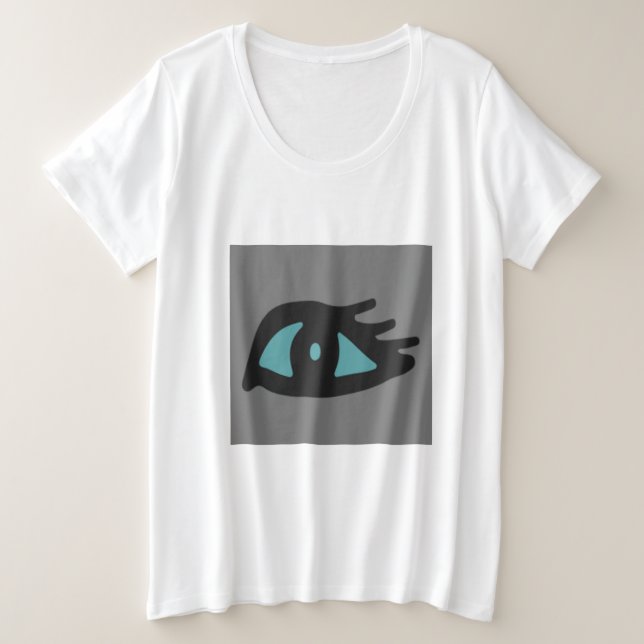 Cool Abstrakter Boho Art Eye Große Größe T-Shirt (Design vorne)