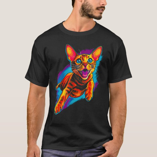 Cool Abyssinian Cat T-Shirt (Vorderseite)