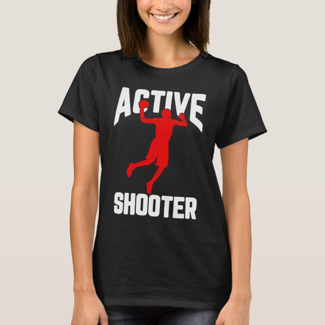 Cool Active Shooter Basketball  Men Women T-Shirt (Vorderseite)