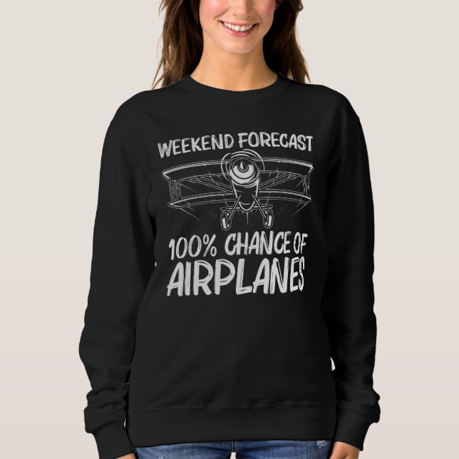 Cool Airplane For Men Women Airplane Pilot Aviatio Sweatshirt (Vorderseite)