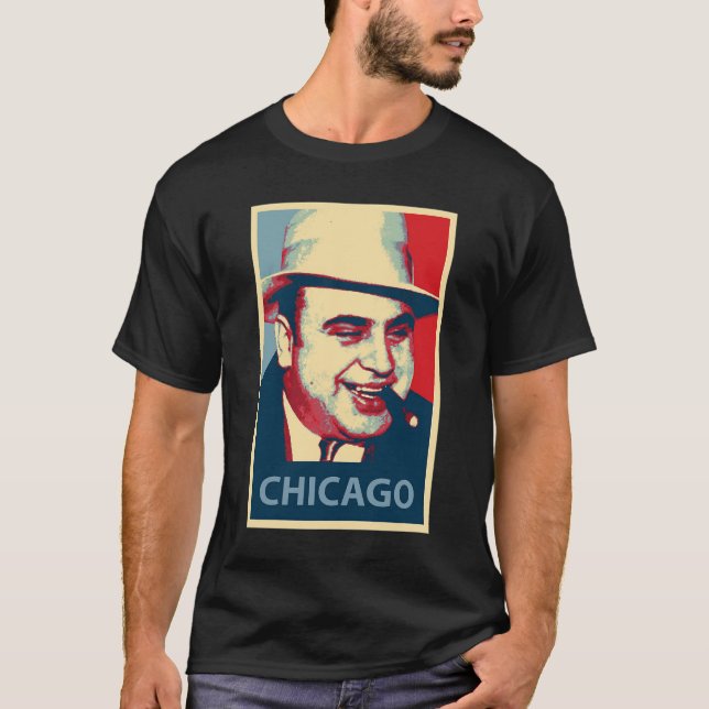 Cool Al Capone Italian Gangster Chicago Hope Óbámá T-Shirt (Vorderseite)