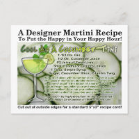 Cool als Cucumber Martini Rezept Postkarte