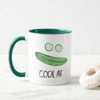 Cool als Gurke "Cool AF" Wasserfarbe