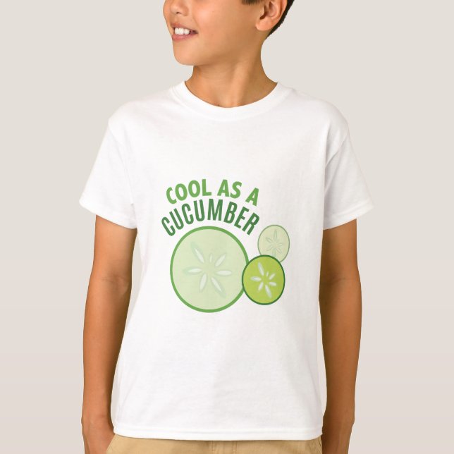 Cool als Gurke T-Shirt (Vorderseite)