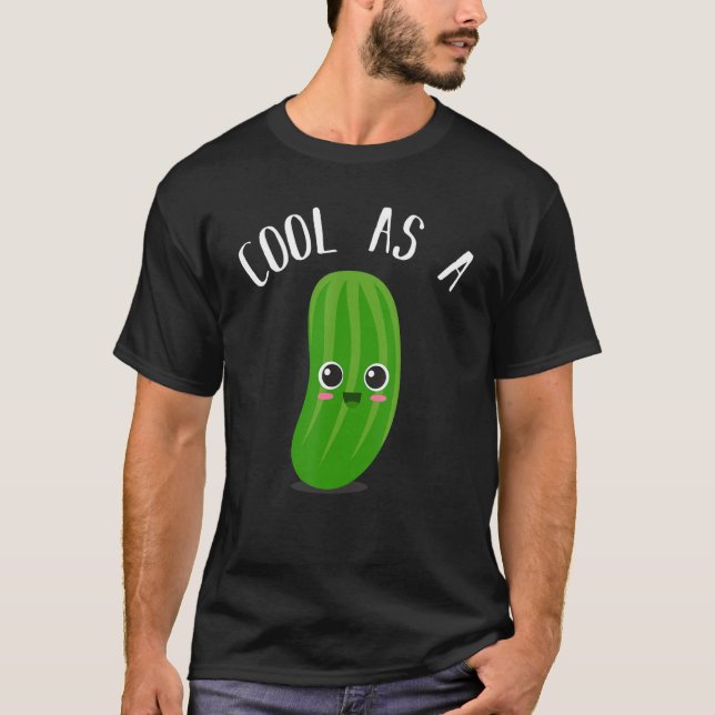 Cool als Gurken Kostüm Gurken Kinder Mädchen T-Shirt (Vorderseite)