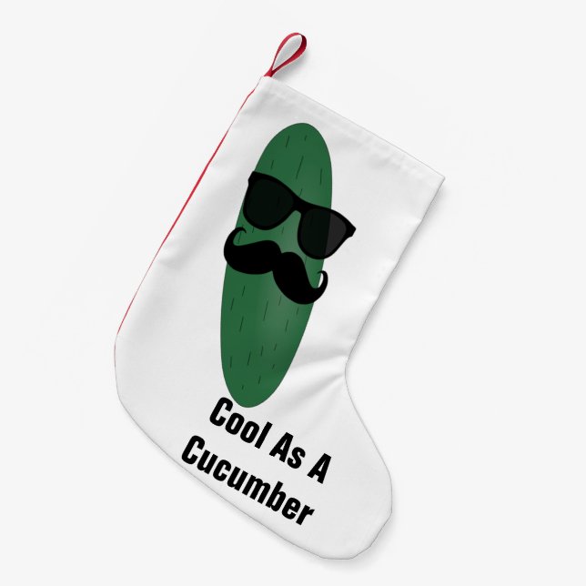 Cool als Gurken-WeihnachtsStrumpf Kleiner Weihnachtsstrumpf (Vorderansicht (hängend))