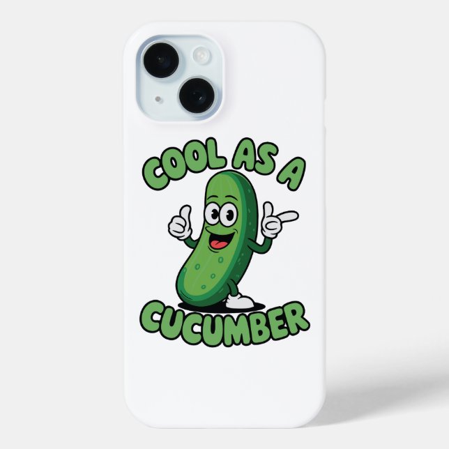 Cool als Gurkenkostüm Funny Cucumber Case-Mate iPhone Hülle (Rückseite)