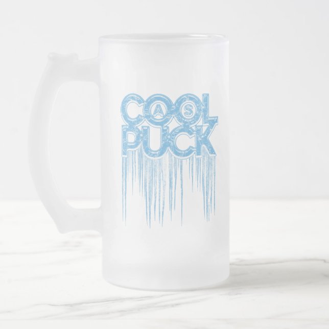 Cool als Puck Mattiert Glass Beer Tasse (Links)