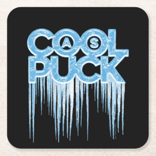Cool als Puck Rechteckiger Pappuntersetzer