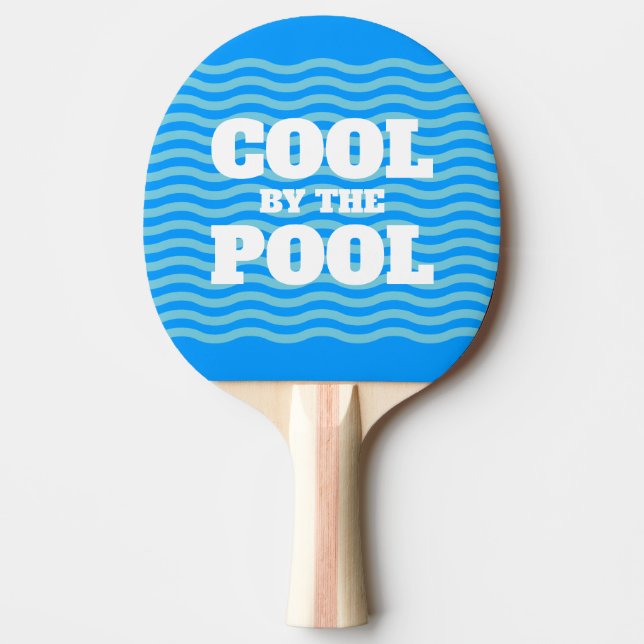 Cool am Schwimmbad lustige Sommerspiele Tischtenni Tischtennis Schläger (Vorderseite)