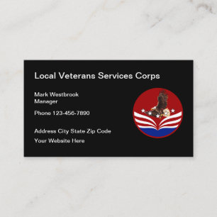Cool American Patriotic Veterans Services Visitenkarte