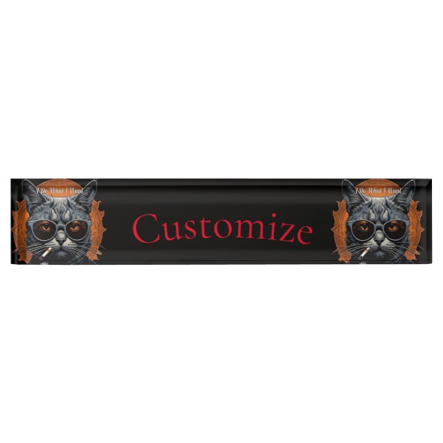 Cool Angesagter Cat Thunder_Cove Namensplakette (Vorderseite)