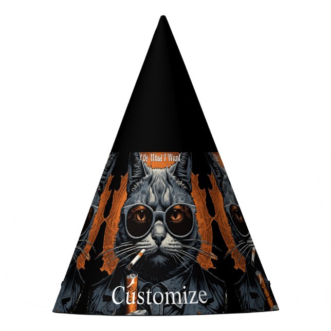 Cool Angesagter Cat Thunder_Cove Partyhütchen (Vorderseite)